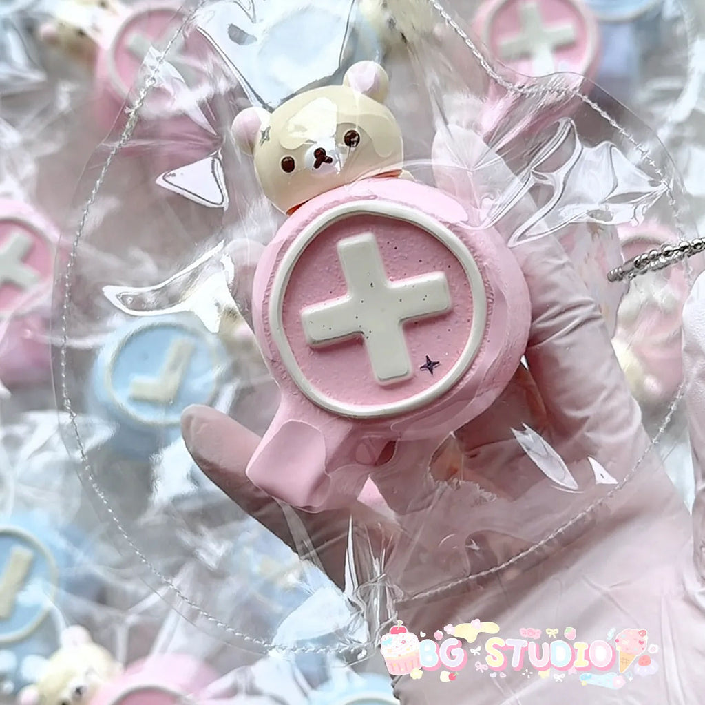 Cute Bear Check & Cross Decision Paddle Taba Squishy