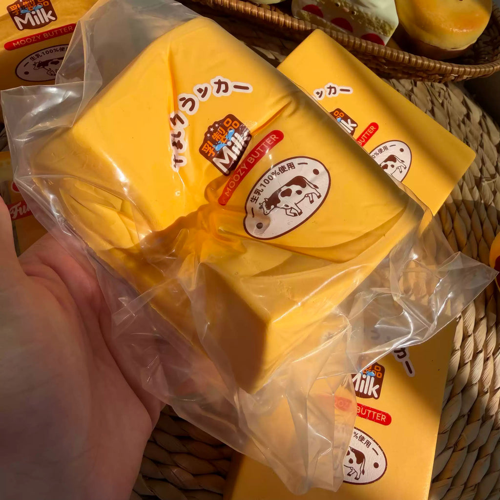 Moozy Farm Fresh Butter Block Slowrising Squeeze Toy
