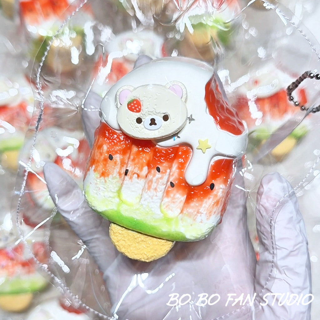 Beary Watermelon Ice Pop Taba Squishy