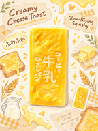 CS Slowrising Golden Cheese Loaf Squishy Toy