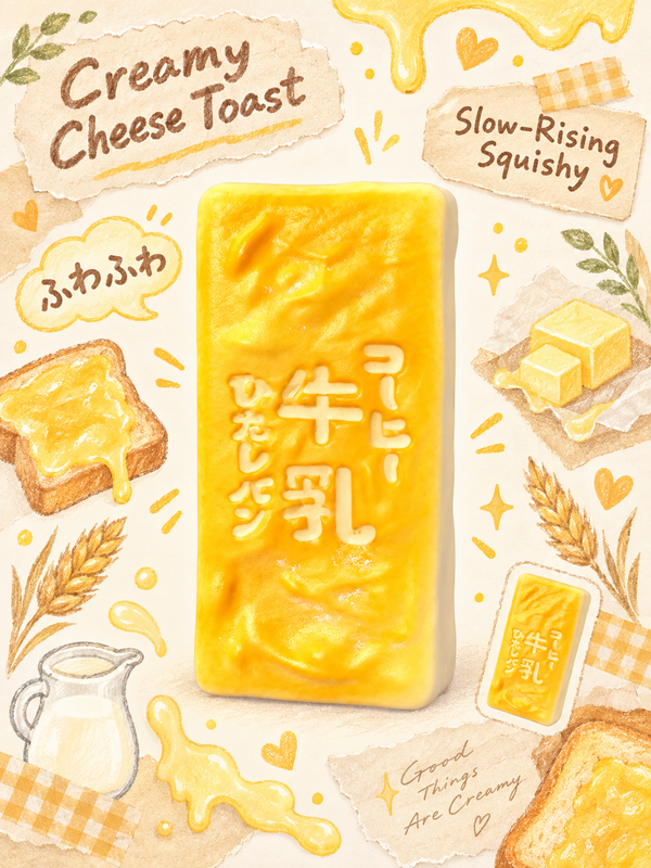 CS Slowrising Golden Cheese Loaf Squishy Toy Main image