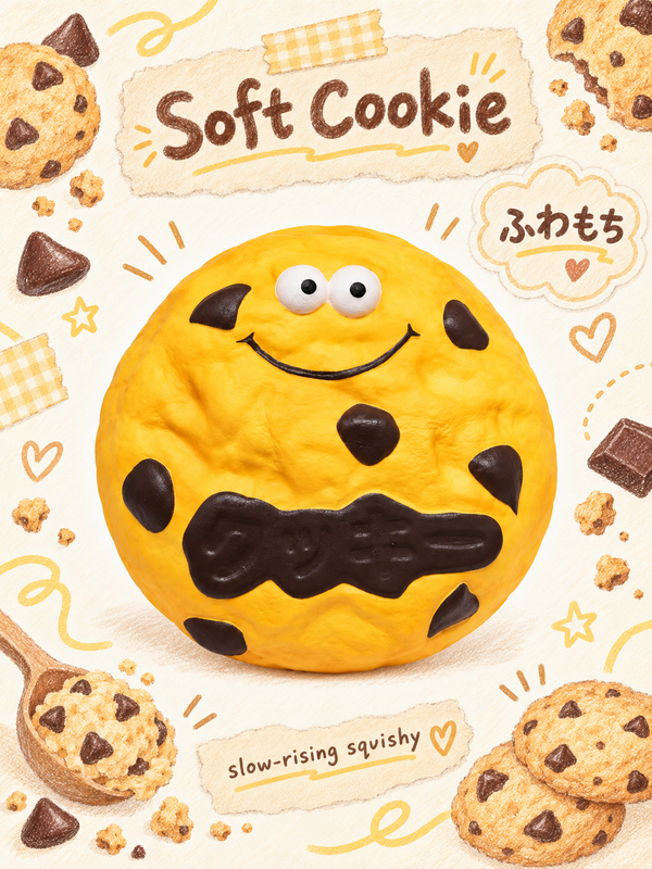 CS Cheerful Choco-Chip Cookie Slowrising Squishy Huvudsaklig produktbild