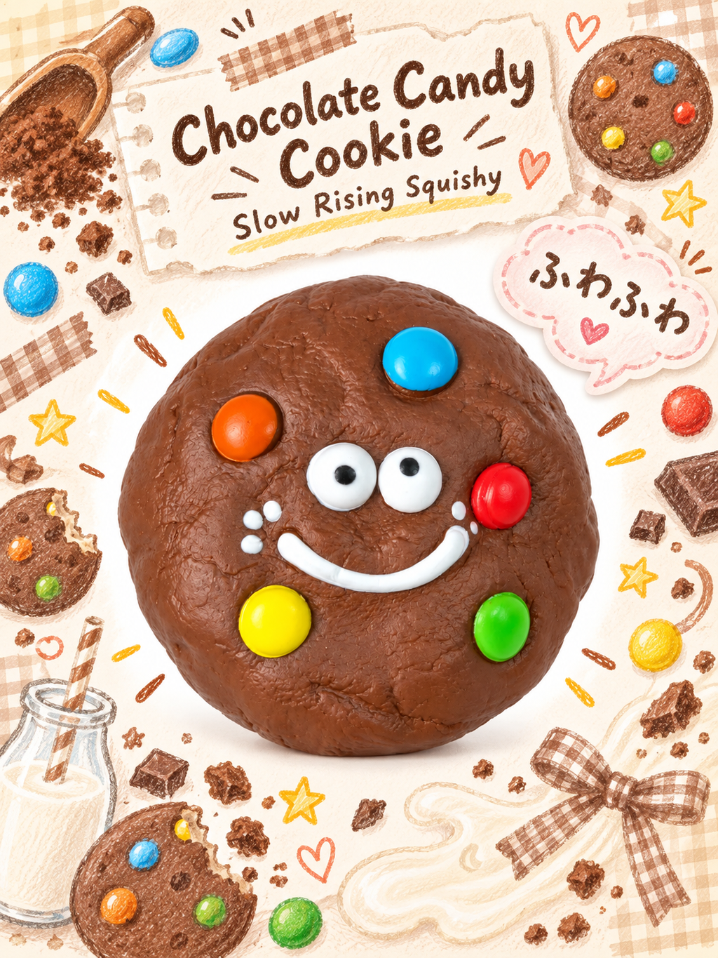 CS Slowrising Cheerful Chocolate Rainbow Chip Cookie