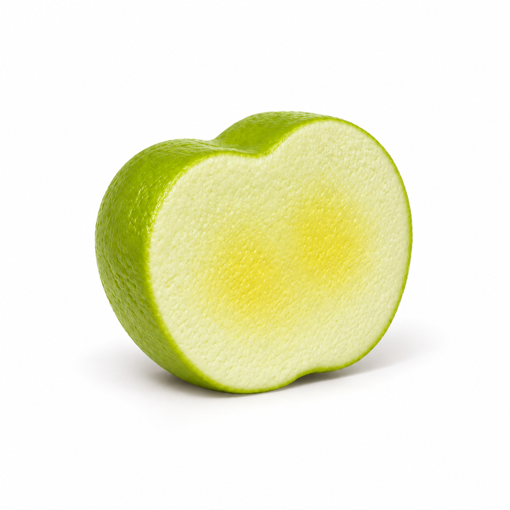 Moozy Realistic Fresh-Cut Green Apple Slowrising Squishy Toy