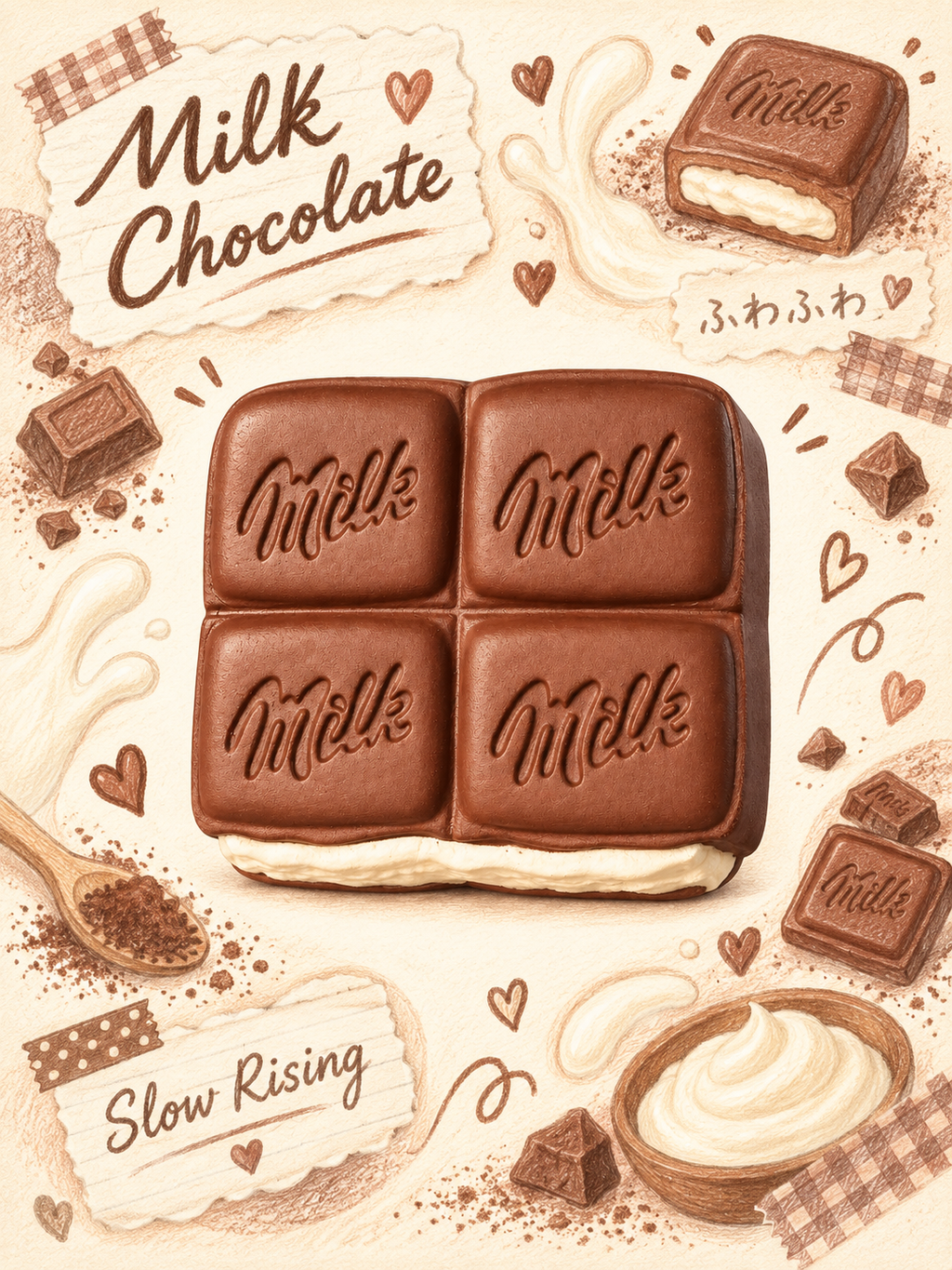 Decadent Creamy Chocolate Bar Slowrising