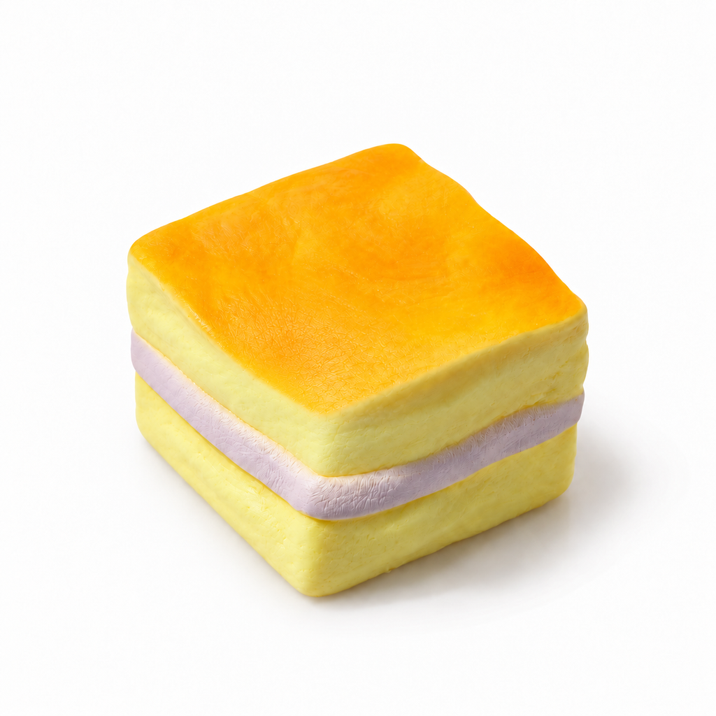 Moozy Slowrising Realistic Taro Cream Sandwich Cake