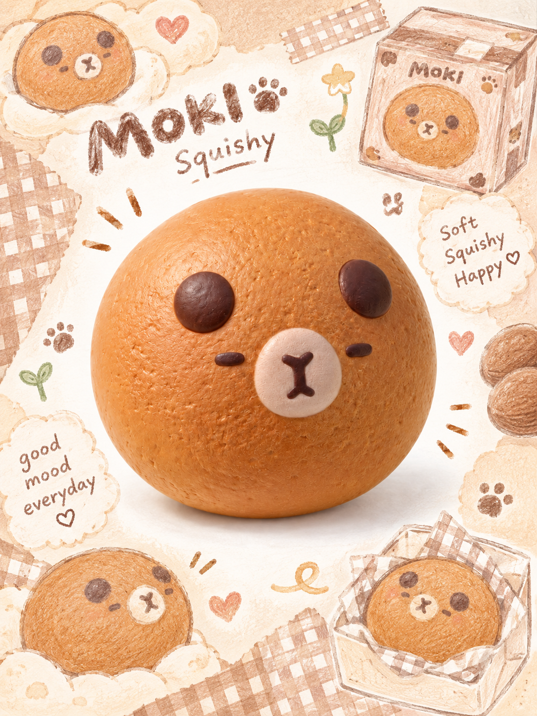 Moozy Slowrising Adorable Bear Bun