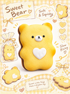 Moozy Slowrising Sweetheart Bear Cookie