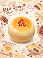 Moozy Slowrising Sweet Red Bean Pastry