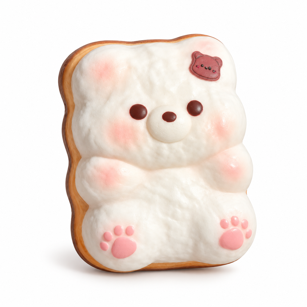 Moozy Adorable Bear Cream Biscuit Slowrising Squishy Toy