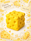 Moozy Buttery Swiss Cheese Cube Slowrising Squishy