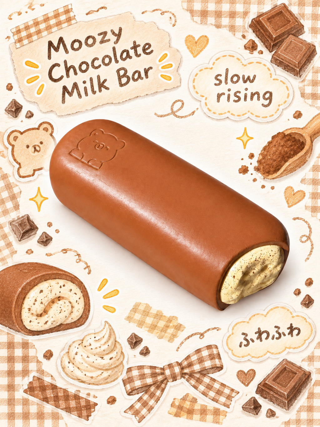 Moozy Slowrising Creamy Chocolate Bar Squishy Toy