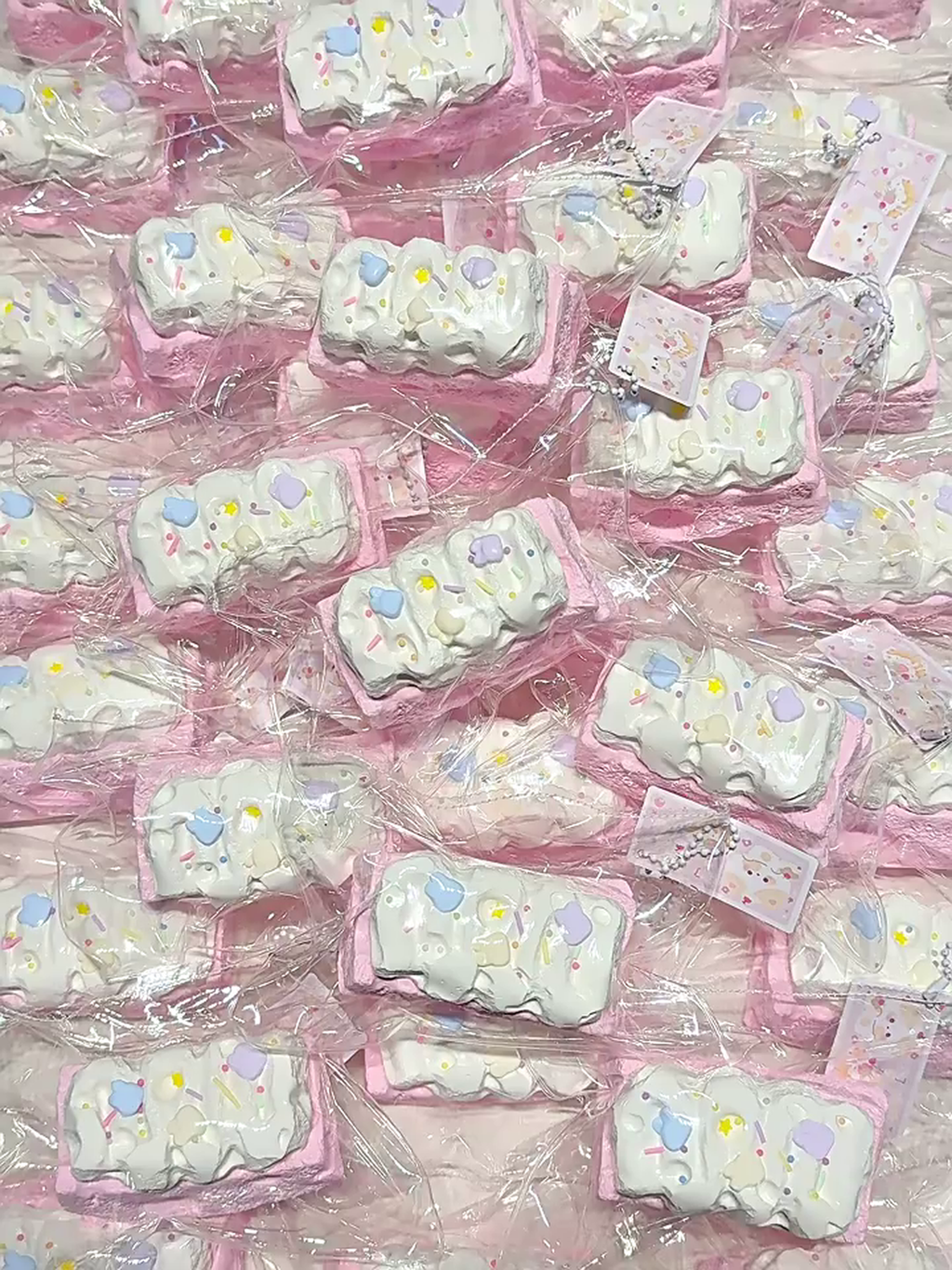 Pastel Confetti Marshmallow Bar Taba Squishy Fidget Toy