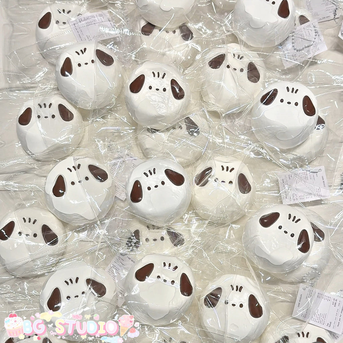 Adorable Puppy Bread Taba Squishy - Cute Dog Face Stress Relief Toy