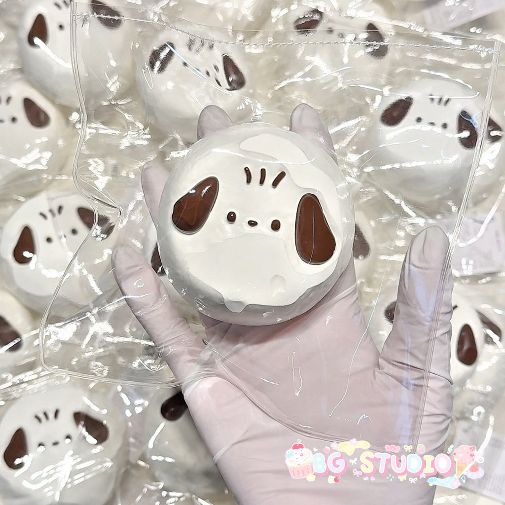 Adorable Puppy Bread Taba Squishy - Cute Dog Face Stress Relief Toy