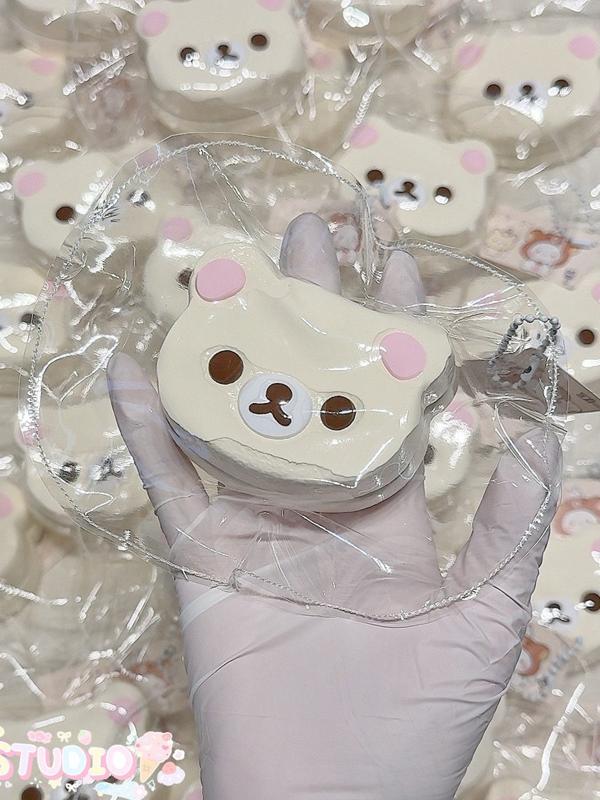 Kawaii Bear Pancake Taba Squishy - Cute Silicone Stress Relief Toy Main image