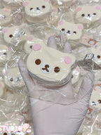 Kawaii Bear Pancake Taba Squishy - Cute Silicone Stress Relief Toy