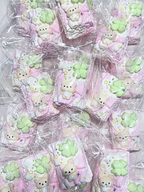 Kawaii Bear & Lucky Clover Marshmallow Treat Taba Squishy