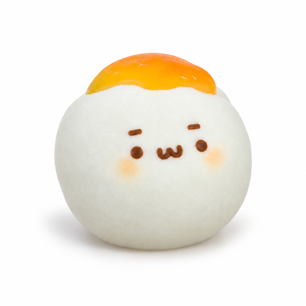 Adorable Soft-Boiled Egg Character Taba Squishy Stress Relief Toy