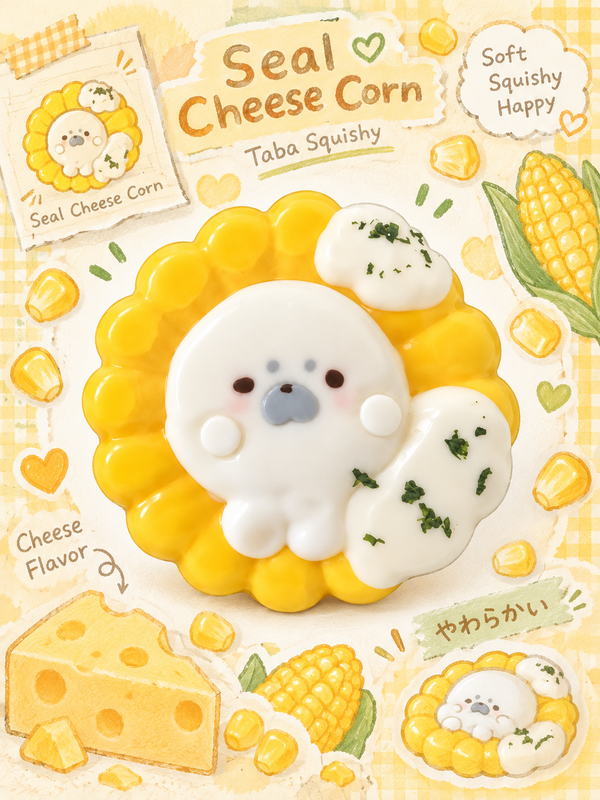 Adorable Seal Creamy Corn Pastry Taba Squishy Main image