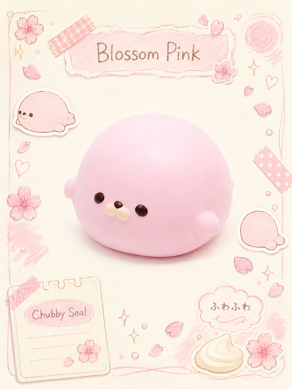 Blossom Pink Chubby Seal Slowrising Squishy Toy Главное изображение товара
