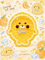 Sparkling Crystal Seal Taba Squishy - Sensory Fidget Toy with Fish