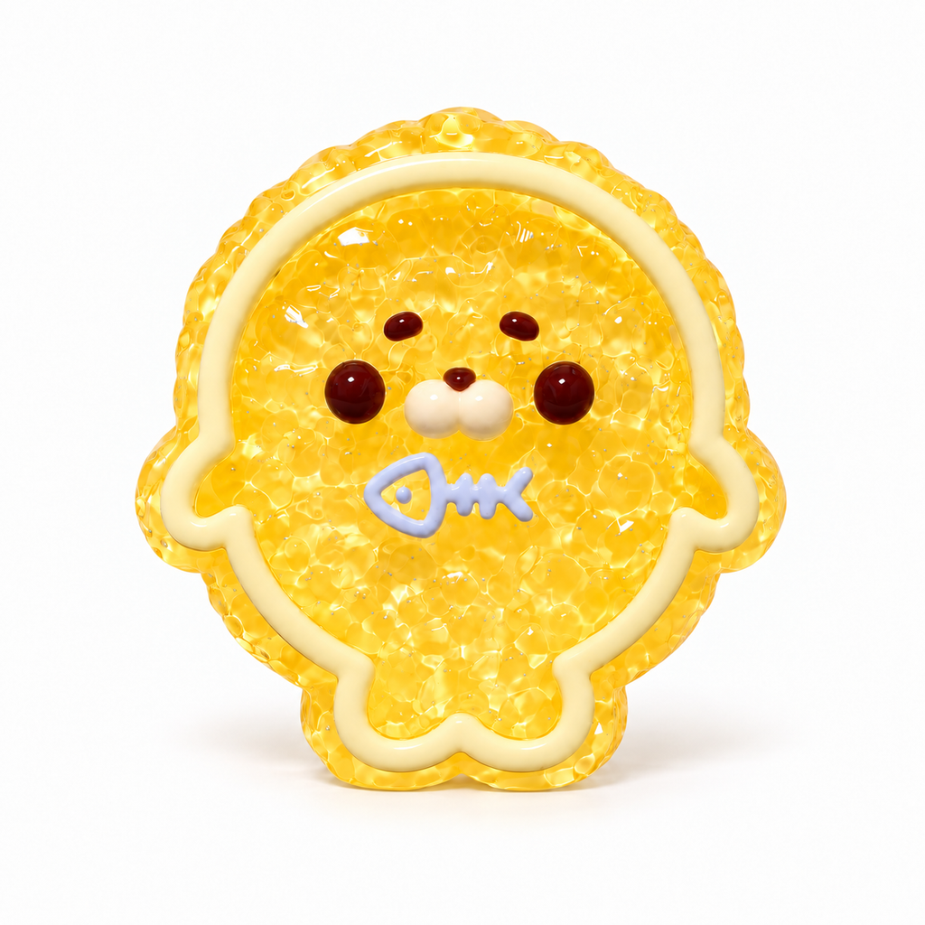 Sparkling Crystal Seal Taba Squishy - Sensory Fidget Toy with Fish