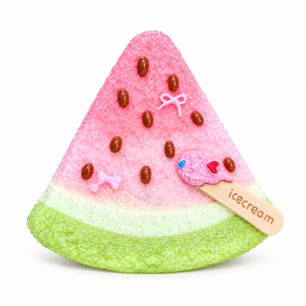 Watermelon Sorbet Slice Taba Squishy Keychain