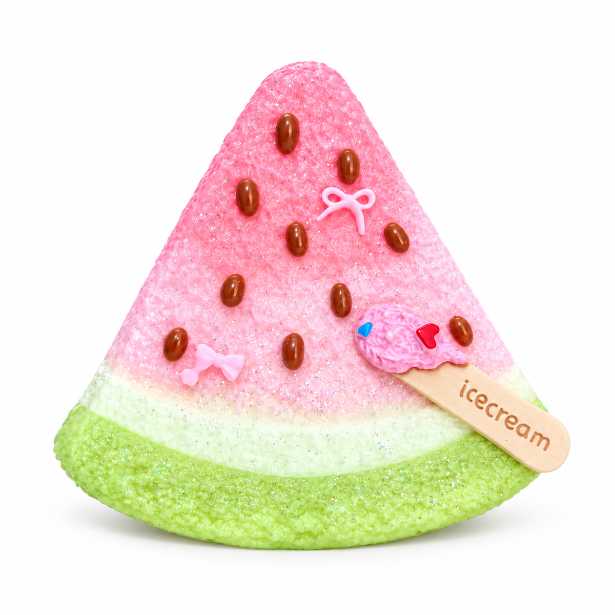 Watermelon Sorbet Slice Taba Squishy Keychain