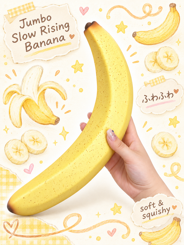 Giant Lifelike Banana Slowrising Squishy Fidget Toy Huvudsaklig produktbild