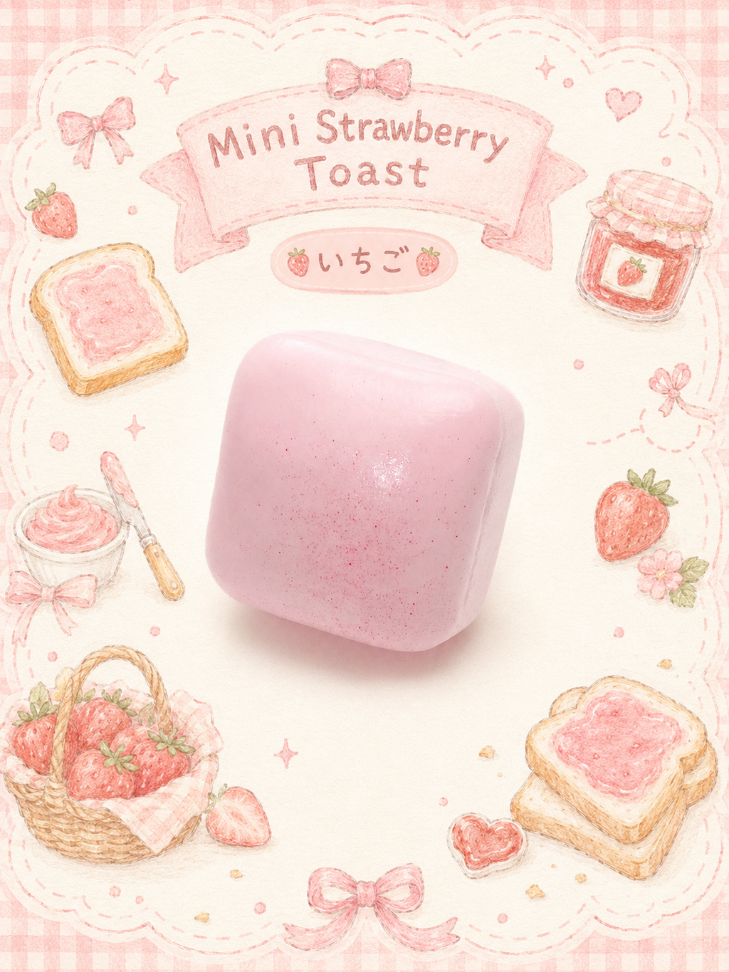 Sparkling Strawberry Milk Bread Slowrising Squishy