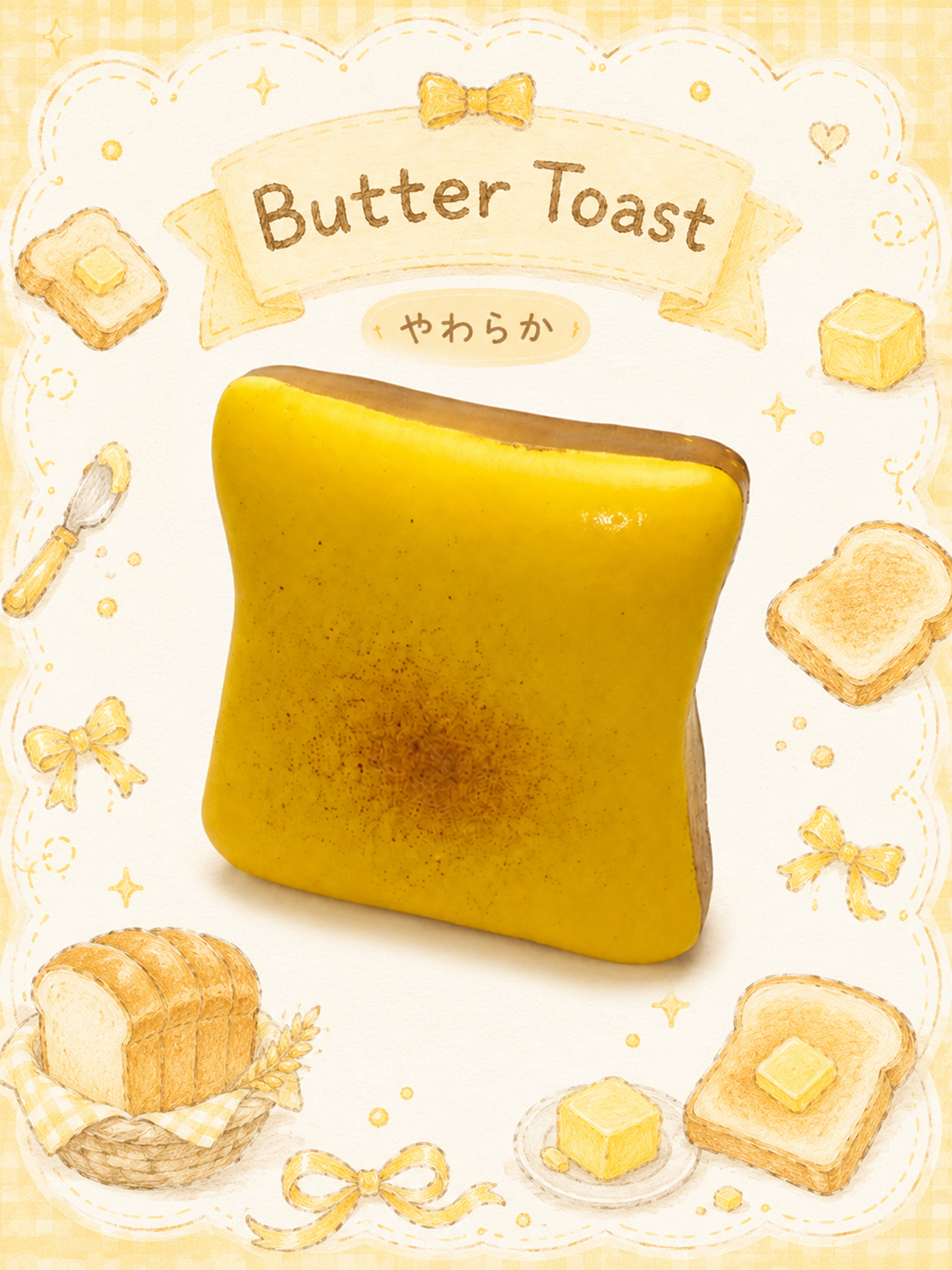 Sweet Buttered Toast Slowrising Squishy Bread Slice Main image