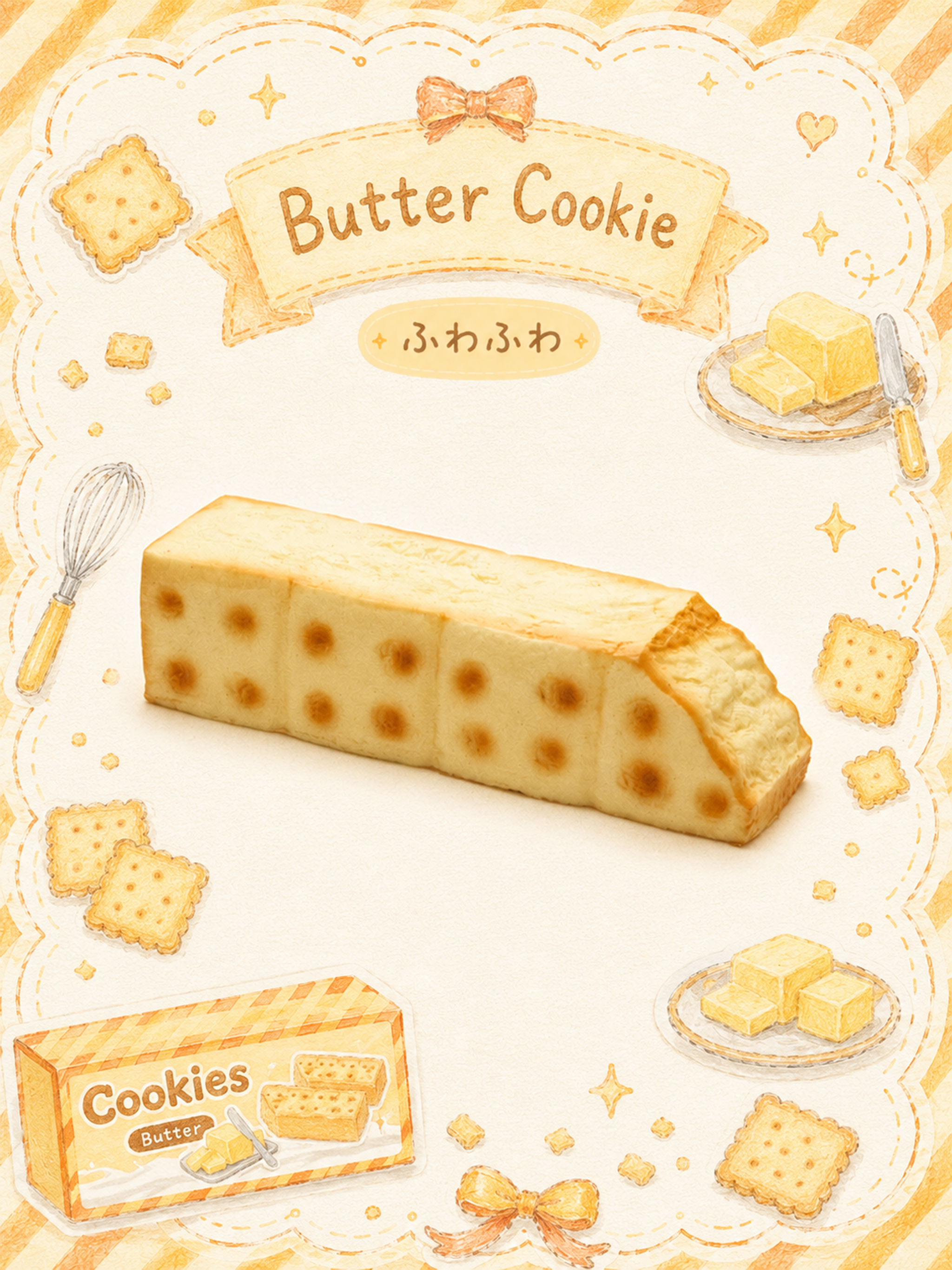 Sweet Butter Cookie Loaf | Slowrising Squishy Stress Relief Toy