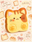 Moozy Kitty Toast Slowrising Squishy Bread Toy