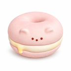 Mozzy Slowrising Creamy Bear Donut Squishy Toy