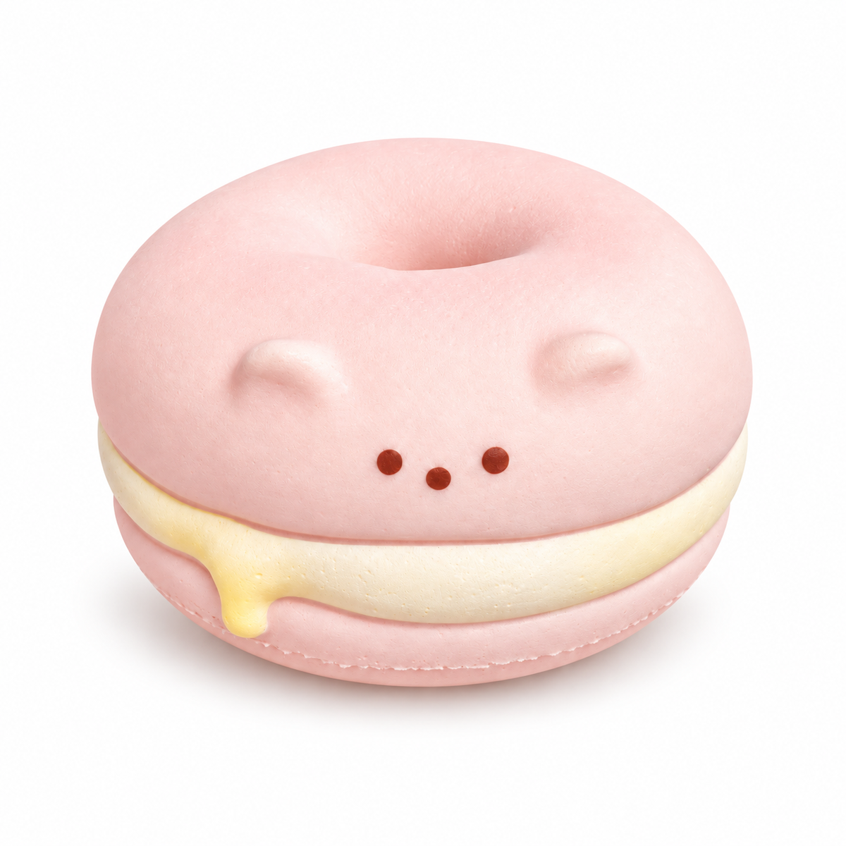 Mozzy Slowrising Creamy Bear Donut Squishy Toy