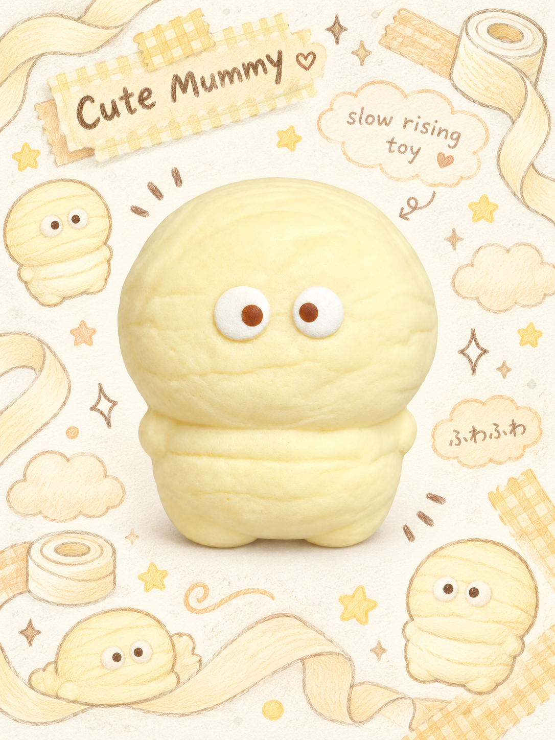 Moozy Adorable Mummy Slowrising Squeeze Toy