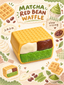Moozy Slowrising Heavenly Matcha & Red Bean Waffle Sandwich