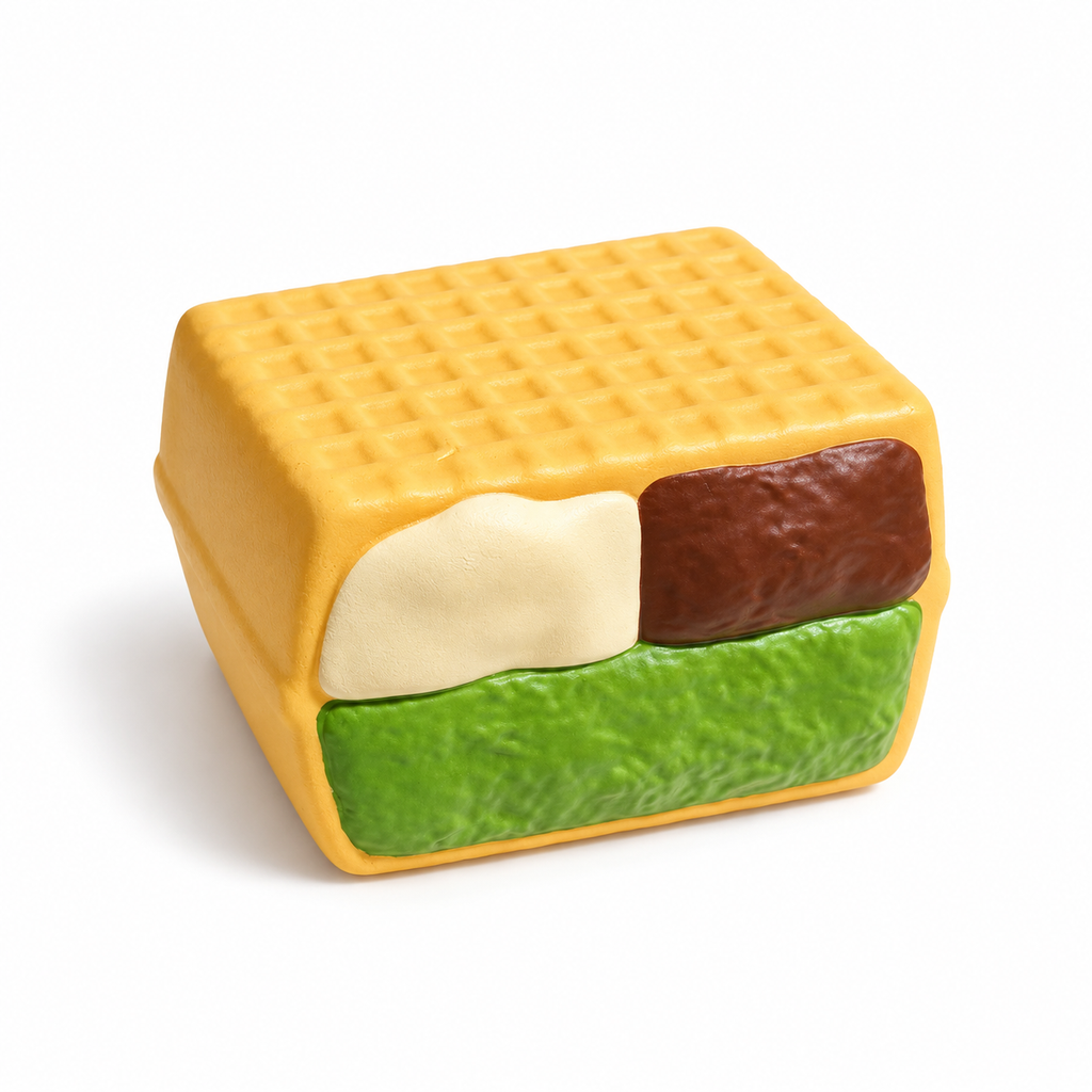 Moozy Slowrising Heavenly Matcha & Red Bean Waffle Sandwich