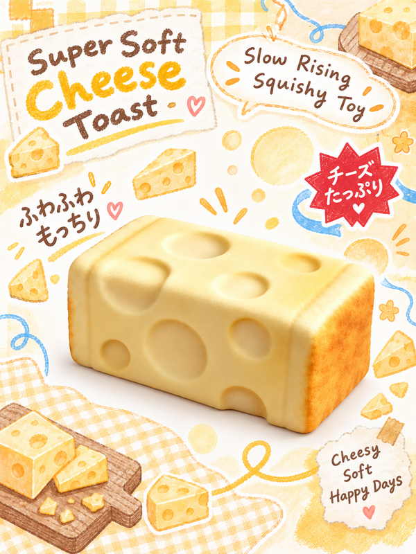Golden Toasted Swiss Cheese Block Slowrising Squishy Главное изображение товара