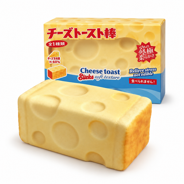 Golden Toasted Swiss Cheese Block Slowrising Squishy Второстепенное изображение товара