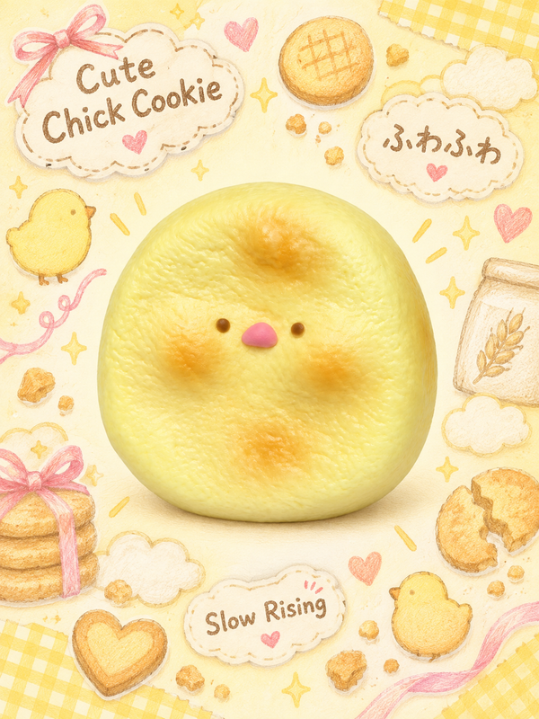 Adorable Chick Biscuit Slowrising Squishy Toy Huvudsaklig produktbild