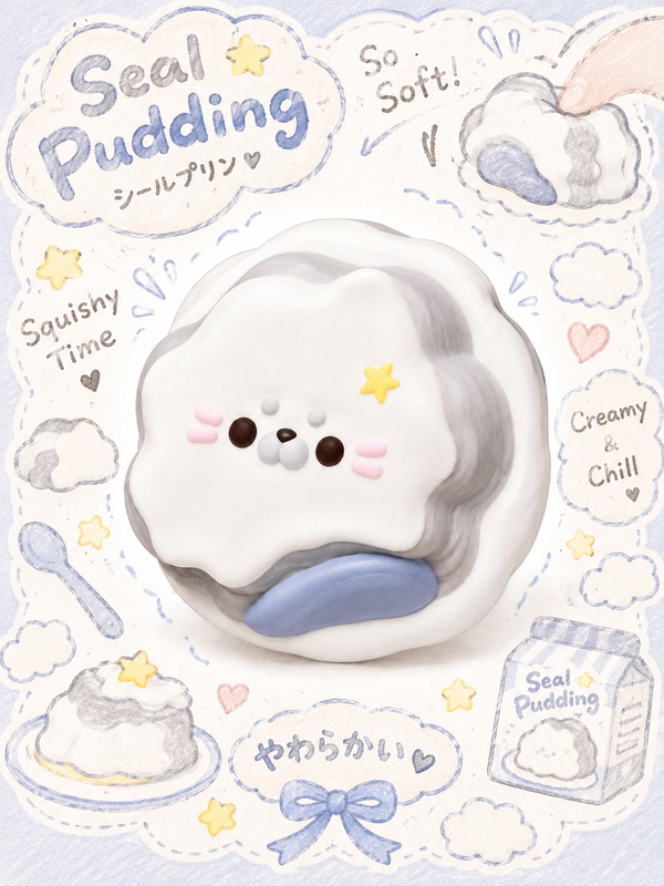 Dreamy Seal Pudding Taba Squishy Main image