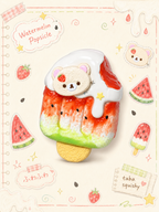 Beary Watermelon Ice Pop Taba Squishy