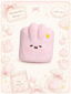 Kawaii Pink Marshmallow Bunny Taba Squishy | Stress Relief Fidget Toy