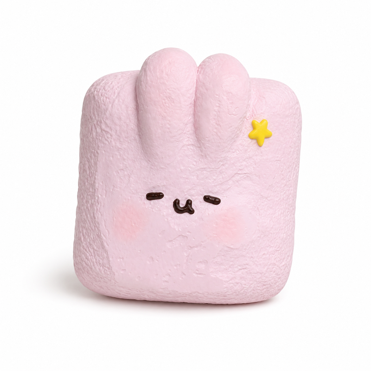 Kawaii Pink Marshmallow Bunny Taba Squishy | Stress Relief Fidget Toy