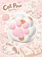 Calico Cat Paw Taba Squishy Stress Relief Fidget Toy