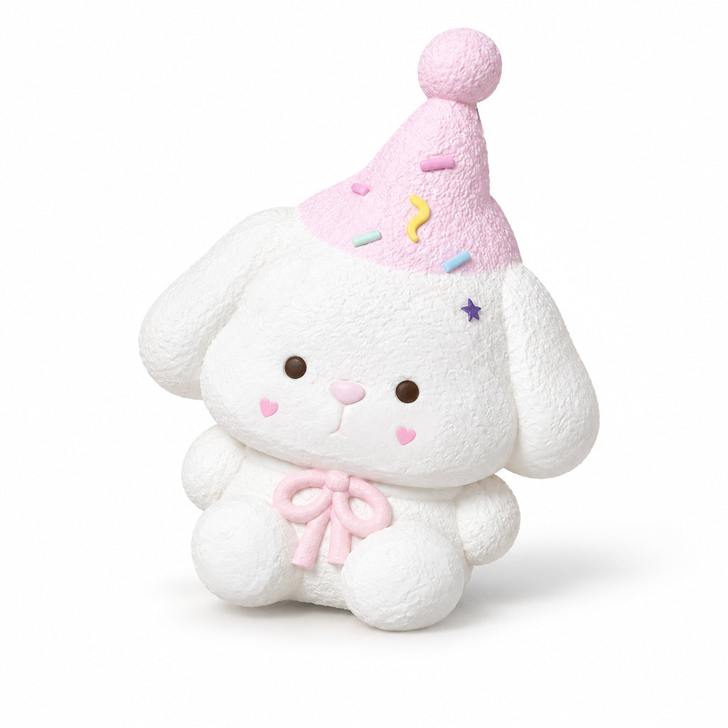 Adorable Party Hat Bunny Taba Squishy Stress Relief Toy