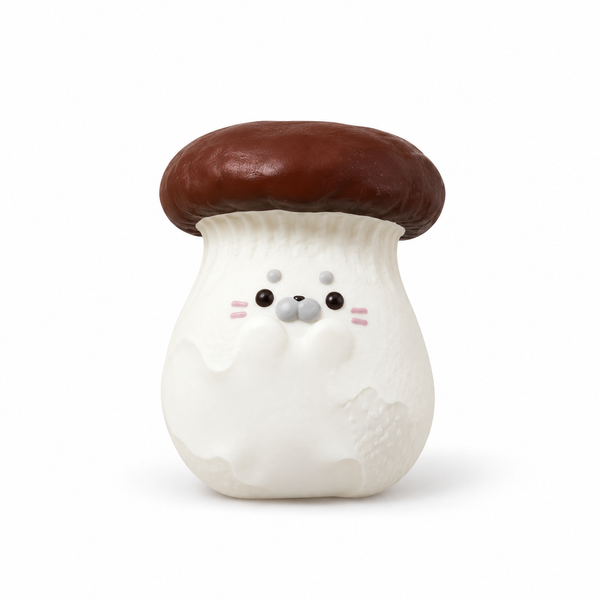 Adorable Mushroom Seal Pup Taba Squishy - Handmade Silicone Stress Relief Toy Secondary image