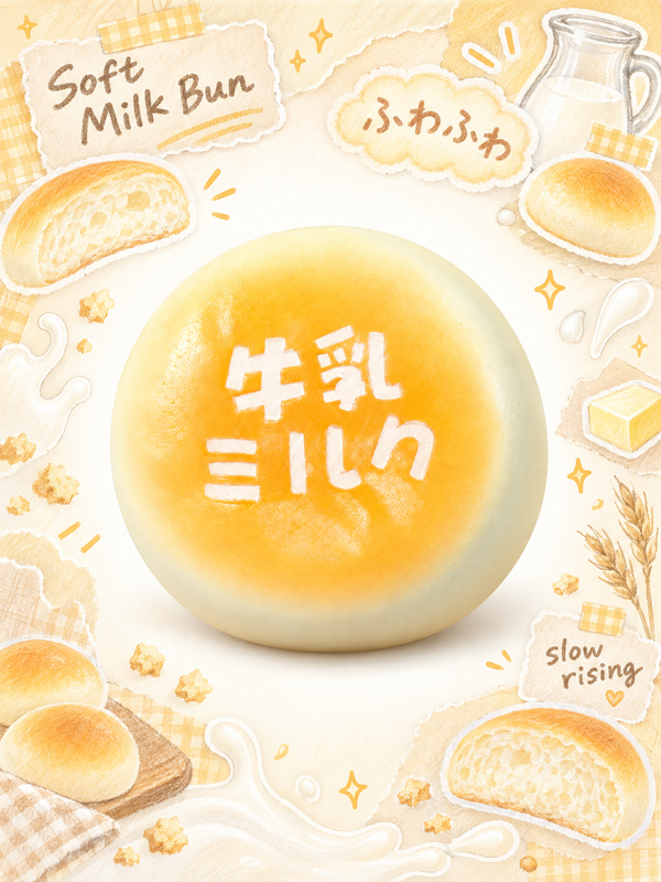 Sweet Japanese Milk Bun Slowrising Squishy Главное изображение товара